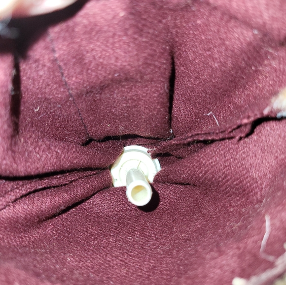 Vintage Folksy Santa Claus Figurine with Stick and Wreath Bottle Topper #256 - Picture 4 of 4